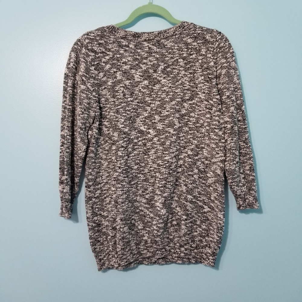 OLD NAVY Black/White 3/4 sleeve Sweater - Picture 6 of 6